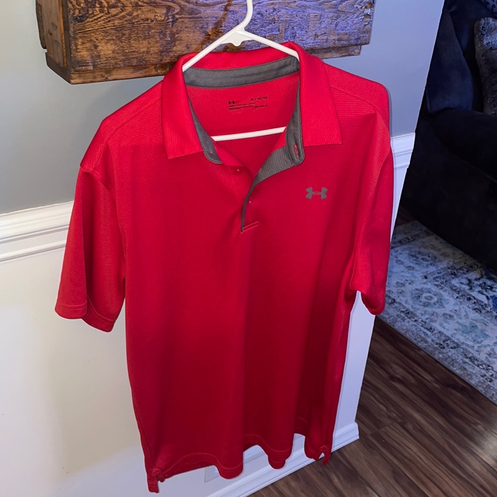 Red XL Under Armour Polo